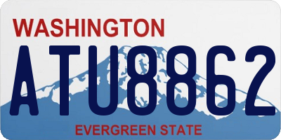 WA license plate ATU8862