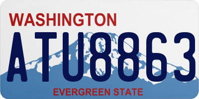 WA license plate ATU8863