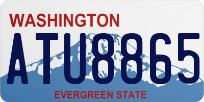 WA license plate ATU8865