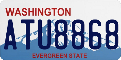 WA license plate ATU8868