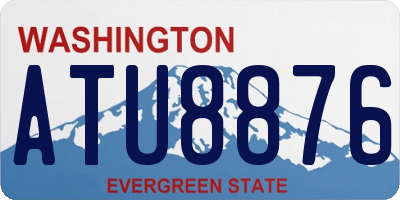 WA license plate ATU8876
