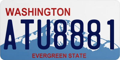WA license plate ATU8881