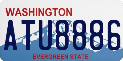 WA license plate ATU8886