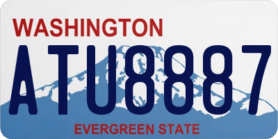 WA license plate ATU8887