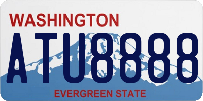 WA license plate ATU8888