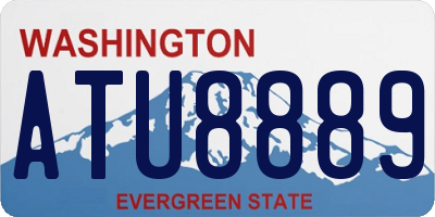 WA license plate ATU8889