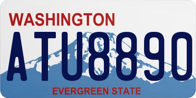 WA license plate ATU8890