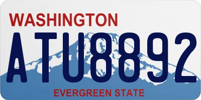 WA license plate ATU8892