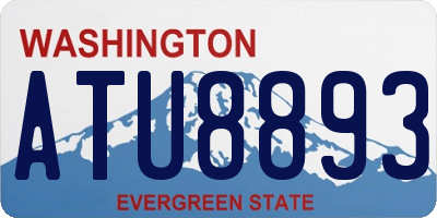 WA license plate ATU8893