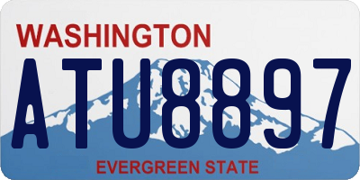 WA license plate ATU8897