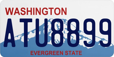 WA license plate ATU8899