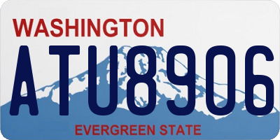WA license plate ATU8906