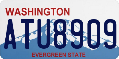 WA license plate ATU8909