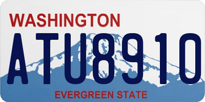 WA license plate ATU8910