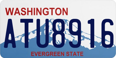 WA license plate ATU8916