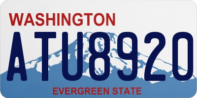WA license plate ATU8920