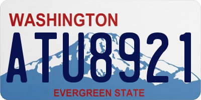 WA license plate ATU8921