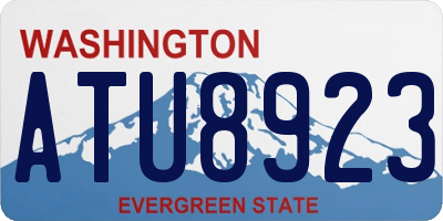 WA license plate ATU8923