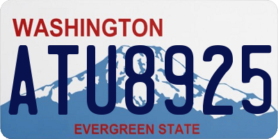 WA license plate ATU8925