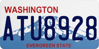 WA license plate ATU8928