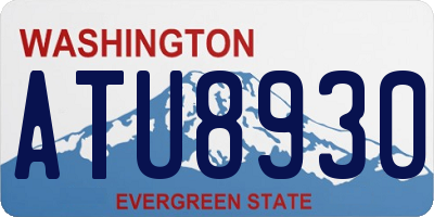 WA license plate ATU8930