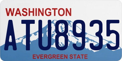WA license plate ATU8935