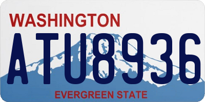 WA license plate ATU8936