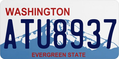 WA license plate ATU8937