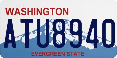 WA license plate ATU8940
