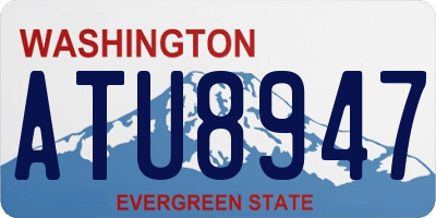 WA license plate ATU8947