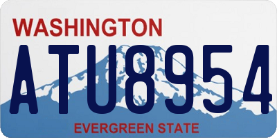 WA license plate ATU8954