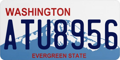 WA license plate ATU8956