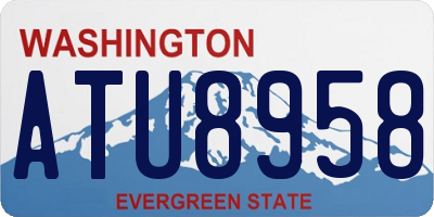 WA license plate ATU8958