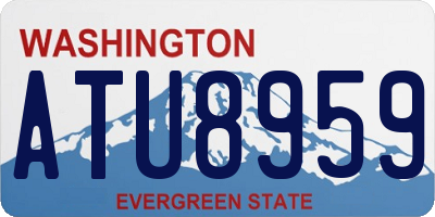 WA license plate ATU8959
