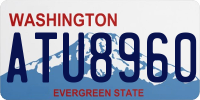 WA license plate ATU8960