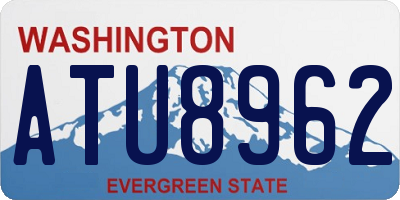 WA license plate ATU8962