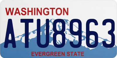 WA license plate ATU8963
