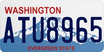 WA license plate ATU8965