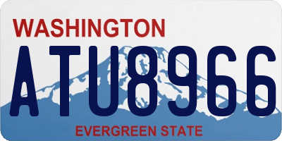 WA license plate ATU8966