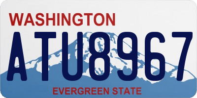 WA license plate ATU8967