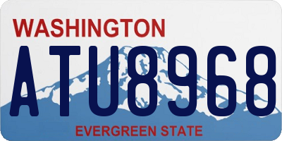WA license plate ATU8968