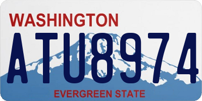 WA license plate ATU8974