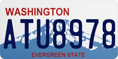 WA license plate ATU8978