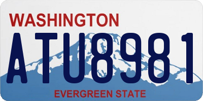 WA license plate ATU8981
