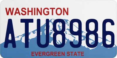 WA license plate ATU8986