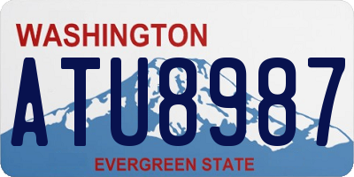 WA license plate ATU8987