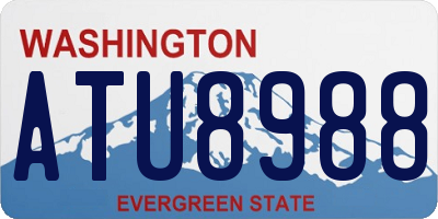 WA license plate ATU8988