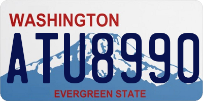 WA license plate ATU8990