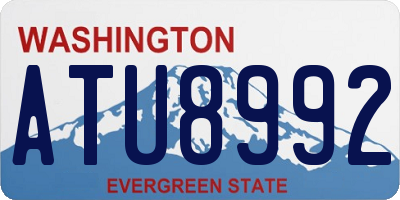 WA license plate ATU8992