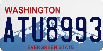 WA license plate ATU8993